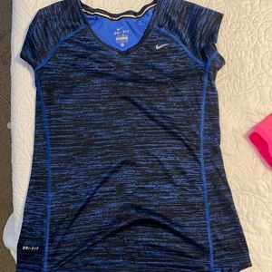 Nike blue dry fit running T